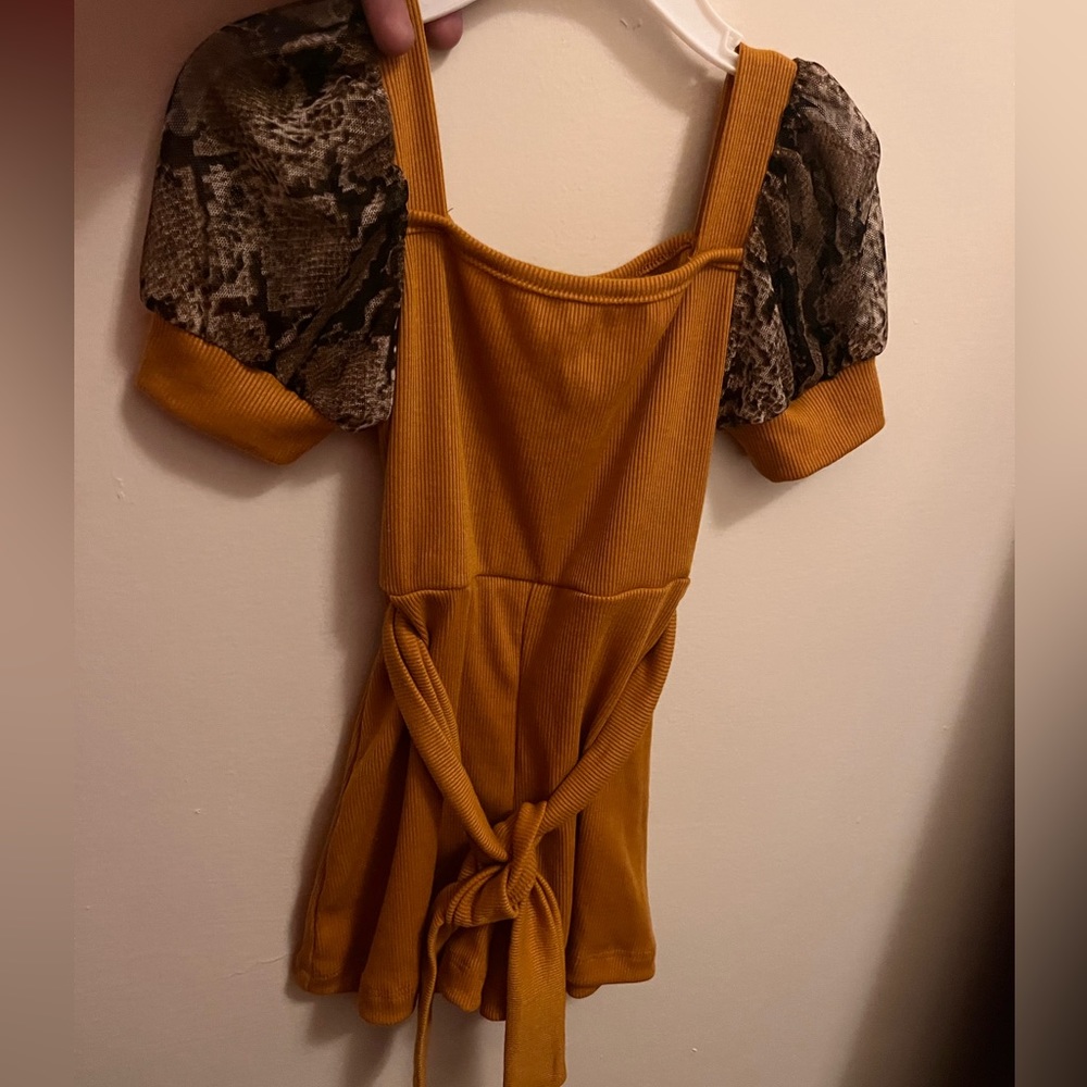 Snakeprint sleeve toddler romper